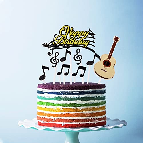 Honbay HB-CAKE-9 Set Of 9 Happy Birthday Cake Topper Guitar Music Party Cake Decorations thumb #4