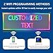 HS Programmable Scrolling Led Sign, Outdoor Digital Display Messsage Board, Full Color High Brightness WIFI Control,Text Customable, for Business Store Restaurant Public(P10 39''x14'')
