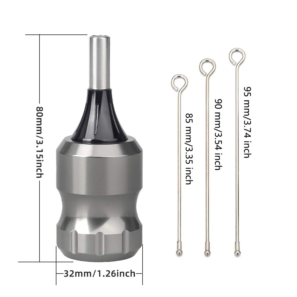 Ambition Cartridge Tattoo Grips - 32mm Adjustable Twist Handle Tubes CNC Carving Aircraft Aluminum Tattoo Machine Supply with Drive Bars for Professionals and Beginners Tattoo Artists : Beauty & Personal Care