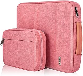 Voova Laptop Sleeve Case 15 15.6 16 Inch with Detachable Accessories Organiser Pouch,360° Protective Computer Bag Cover for for MacBook Pro 15/16,15.6 HP Acer Dell Lenovo Asus Notebook,Black