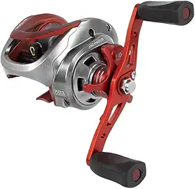 Carretilha Spider BG 300, Grafite e Vermelho, 7.0:1, 5+1 Rolamentos, Capacidade 15kg, Manivela Direita