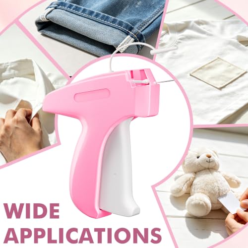 Image of Stitch Gun for Clothes, Tagging Gun, Quick Clothing Fixer, Pink | 5000 Fasteners, 0.04 inch Fine Needle, 6 Needles, Portable, Handheld, Compact, Lightweight, Easy to Use, Versatility, Durable
