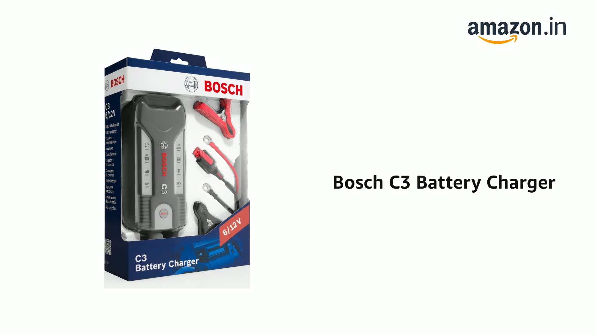 Bosch C3 Battery Charger : Amazon.in: Car & Motorbike