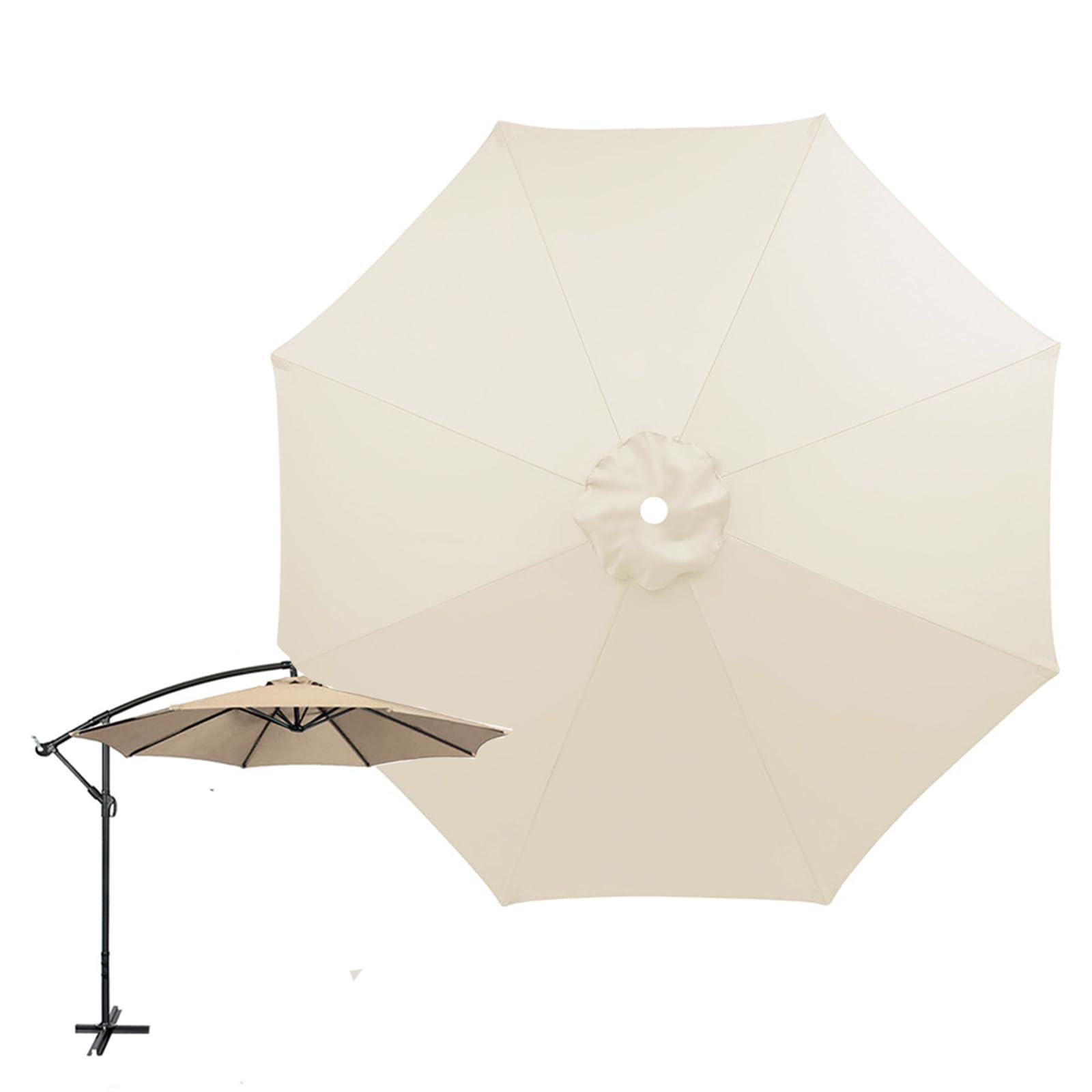 HAMON Parasol de repuesto universal para sombrilla, tela de paraguas, cubierta de repuesto antiultravioleta, cubierta de toldo de repuesto para sombrillas de mesa al aire libre