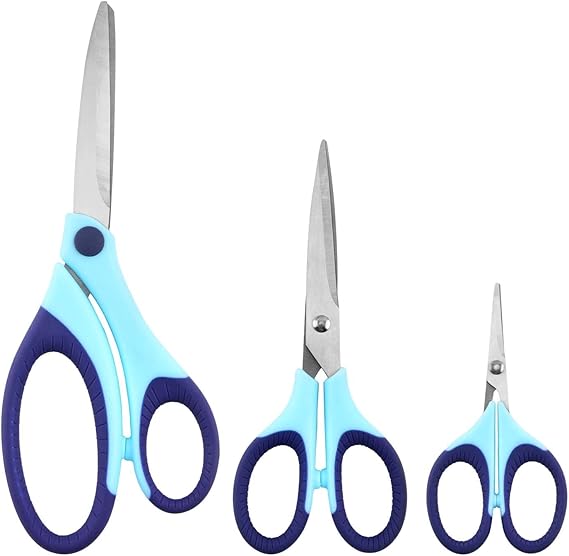 Craft Scissors Set of 3 Pack, All Purpose Sharp Blade