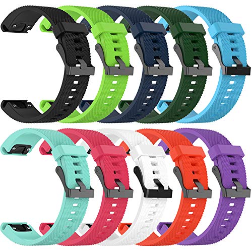QGHXO Soft Silicone Replacement Band for Garmin Fenix 5S/6S (5.31-8.46 Fit)