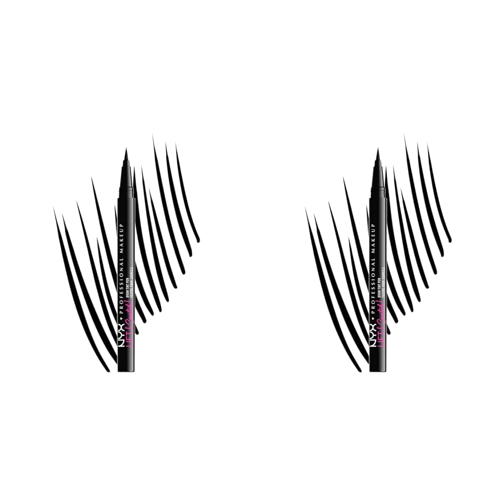 NYX Professional Makeup Lift And Snatch Brow Tint Pen, Smudge-proof, Transfer-proof, Black (Pack of 2)
