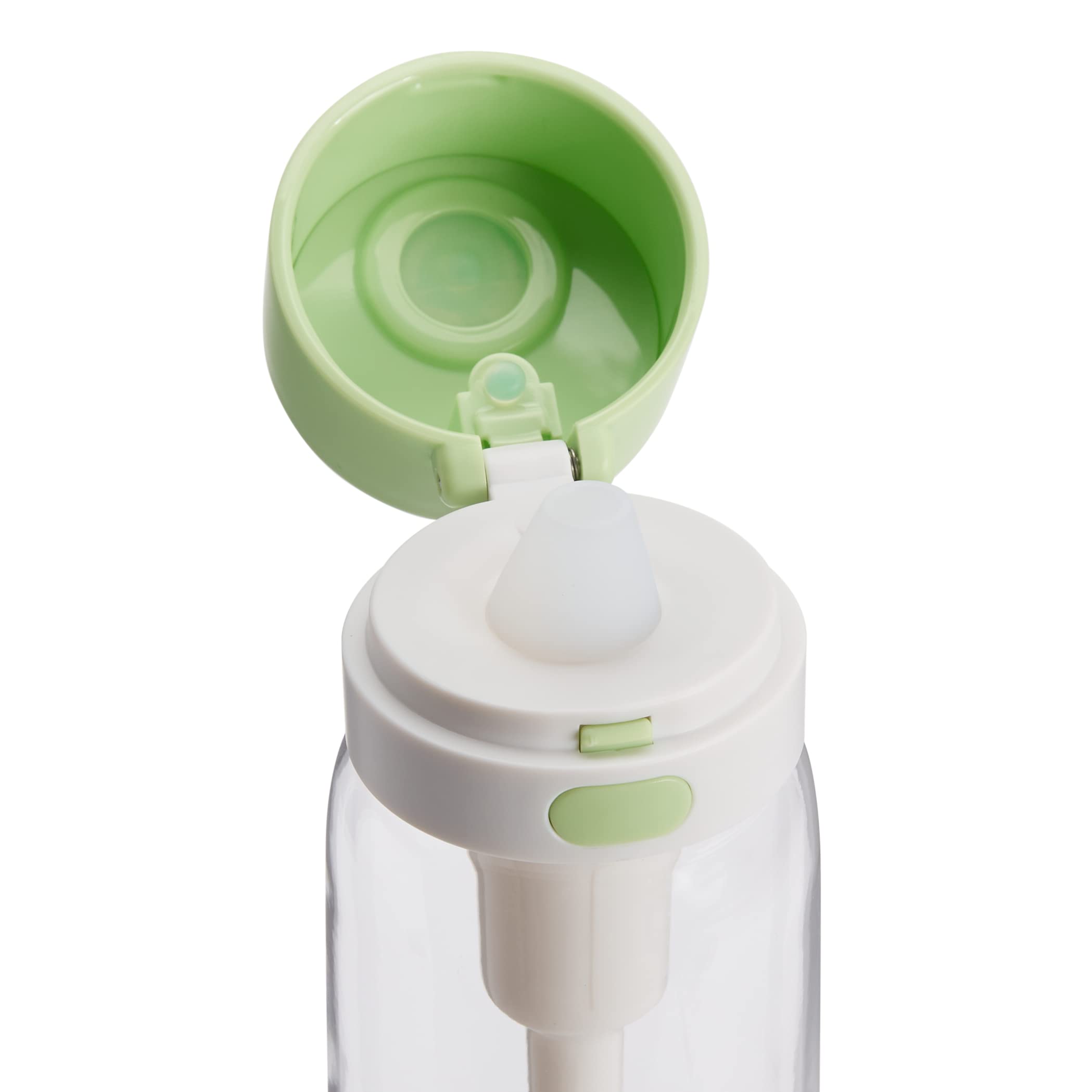 Amazon Basics - Bottiglia per acqua con filtro, in tritan privo di bisfenolo A, 660 ml (verde)