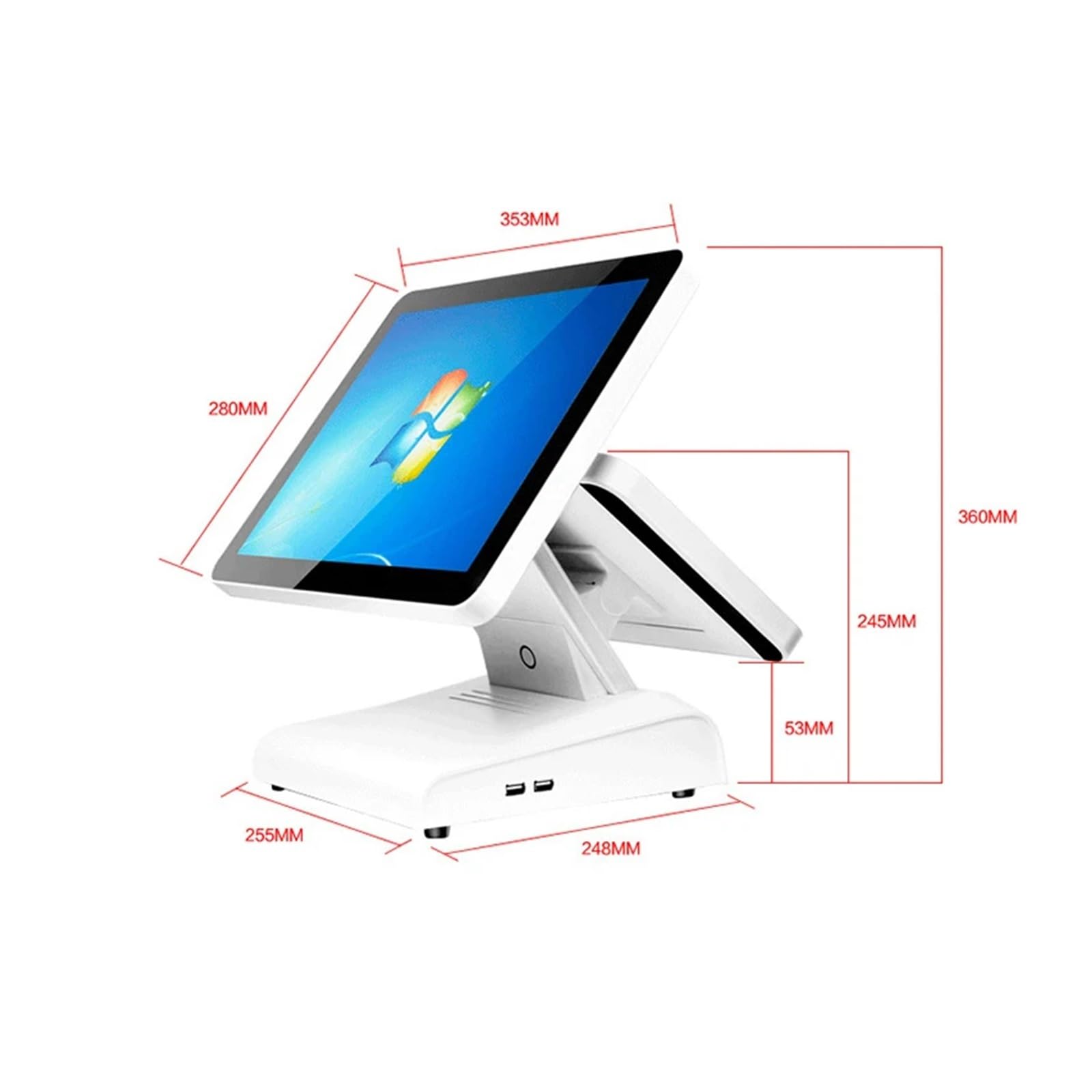 Amazon.co.jp: レジ POS システム 15 インチ デュアル ディスプレイ