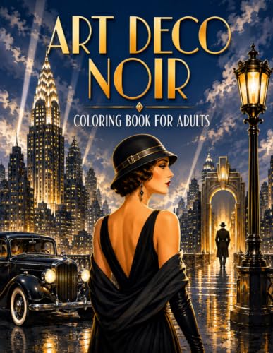 Art Deco Noir: A 1930's Urban Coloring Book for Adults image 2