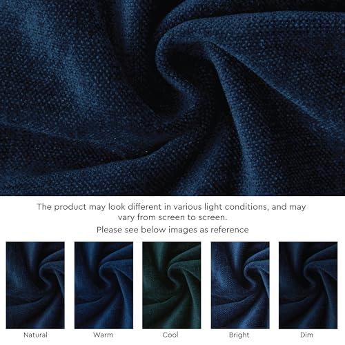 Image of Encasa XO Dining Table Runner for 4 to 6 Seater | 32x91 cm | Navy Blue | Chenille Fabric | Machine Washable