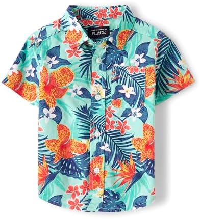 The Children&#39;s Place baby boys Short Sleeve Button Down Shirt