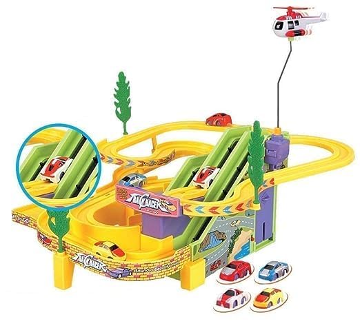 KRIREEN Car Race Tracks Toy for Kids with 4 Miniature Cars Rotating on Race Track with Sound & Music, Best Gift for Kids & Children (Multicolor),(Pack of 1) (B0CL75LBSQ) Amazon Price History, Amazon Price Tracker