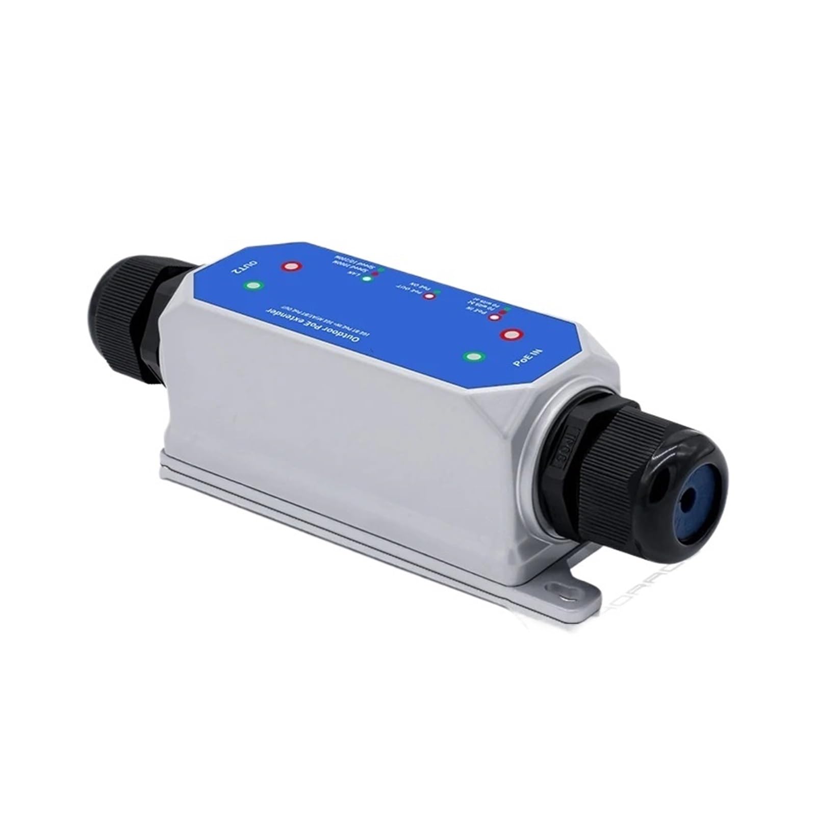 OSHZIKJII 2 Port Gigabit P-O//E Extender IP67 Waterproof 1000...*M P-O//E Repeater IEEE802.3af/at/bt Plug&Play 48V 120W