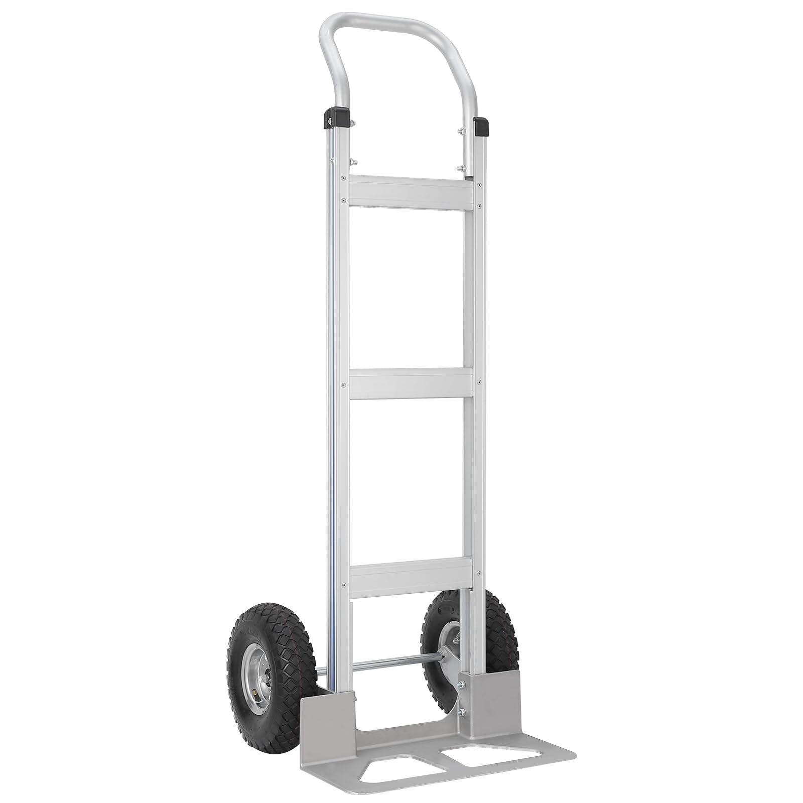 Carrello il trasporto di carichi pesanti da ufficio Piattaforma lega alluminio portata 250 kg maniglia orizzontale ruote gomma da 25 cm pieghevole Ideale per traslochi, pacchi e bagagli