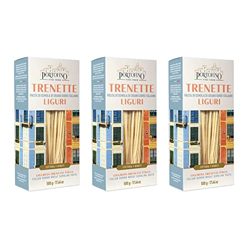 Portofino Fine Food - Trenette Liguri - Pasta Tradizionale Ligure - 3 x 500 g