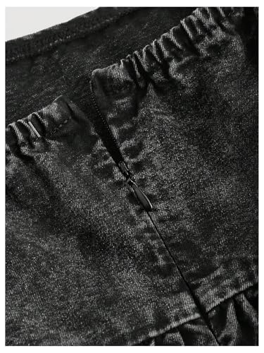 SOLY HUX Women's Plus Size Scoop Neck Denim Dress Sleeveless A Line Flowy Mini Jean Dresses3