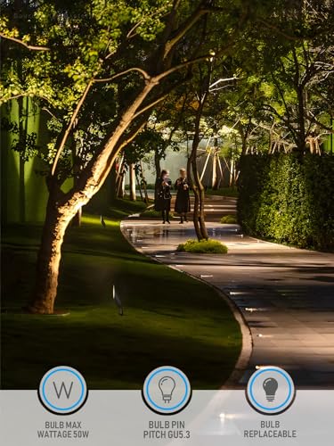 Image of LEONLITE 4-Pack 9 Inch Landscape Spotlight with 7W 3000K MR16 Bulbs