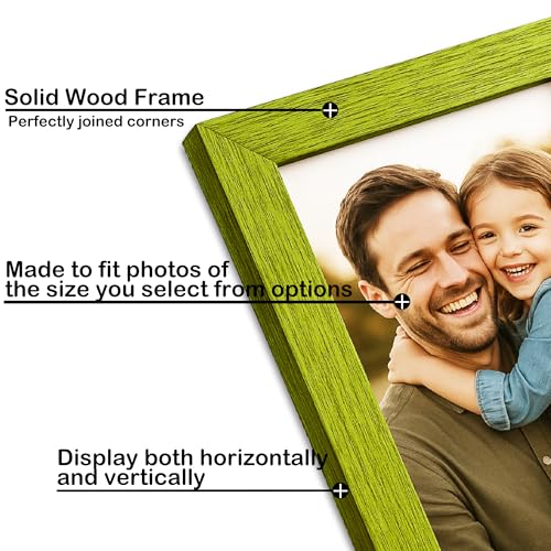 Image of Square Frames 5x5 inch | Sleek Photo Frames For Wall Decor | Wall Frame To Refresh Room | Premium Wooden Photo Frame | Green Wall Decor (5x5 inch, Green)