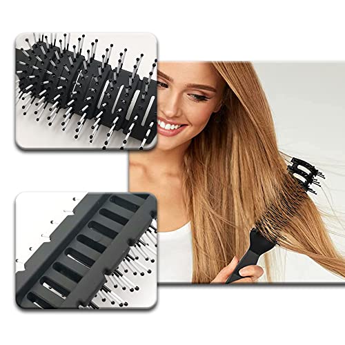 YongXiangPeng Hair Brush,2 Pcs Vent Hair Brush Professional Styling Hairbrush for Slicked Back Anti Static Detangling Hair Brush for Wet Short Curly Straight Hair,Can Be Used Hair Brush Women - Image 4