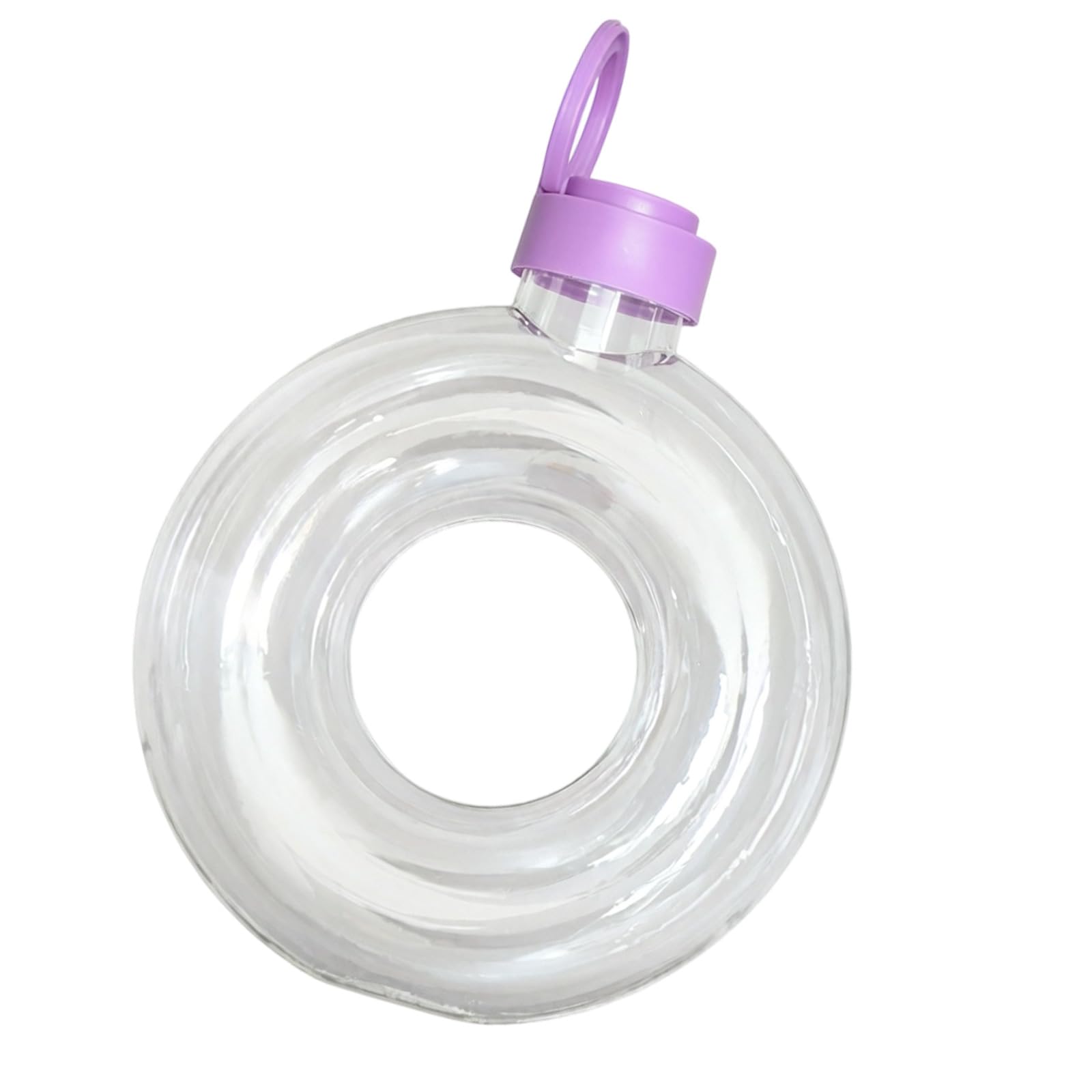 APGLSXY Innovative See Through Doughnuts Water Bottle Easy to Carry Beverage Container for Joggings Cycling and School Portable Gympool Bottle