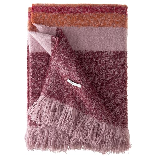 TOM TAILOR Weihnachtsdecke 140x200 rot – Flauschige Kuscheldecke...