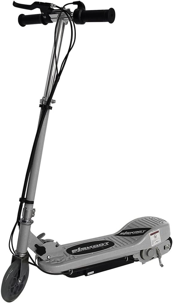 Electric Scooter Childrens 120w 24v Escooter Stand Ride On Toy Battery Operated (Silver)