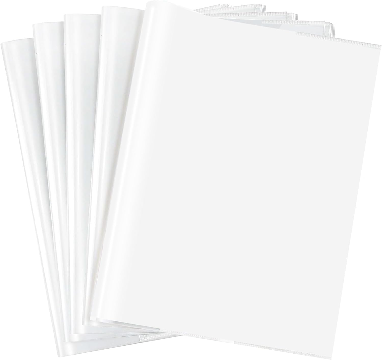 EULANT Verbesserte Buchumschläge für 26.5x19.5cm Standardschulbücher, 10x Transparent Schulbücher Umschläge, Slip-on Schulbuchumschläge, Klar Bücher Einbinden für das Home Office der Schule