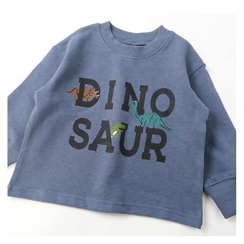 [グリンラボ] 子供服 トップス 恐竜 綿100％ 長袖 裏毛 トレ