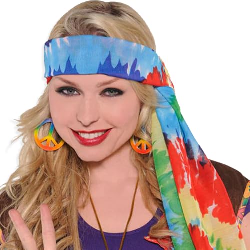 Boucles d'oreilles de fête tie-dye pour revivre la magie colorée des années 60 - 3