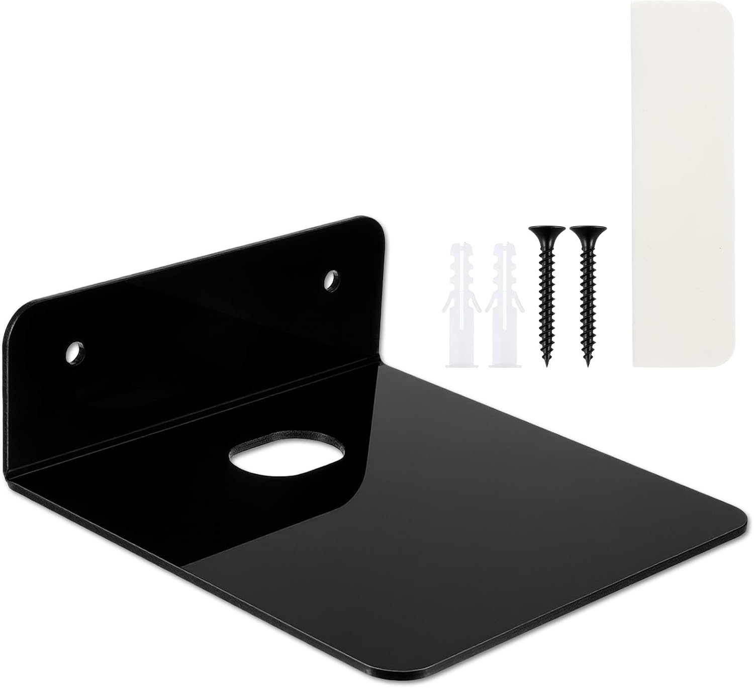 Small Shelf for Wall 5 Inch Small Floating Shelves Aluminum Alloy Router Shelf Wall Mount Shelves for Speaker Camera Mini Decor Figurines