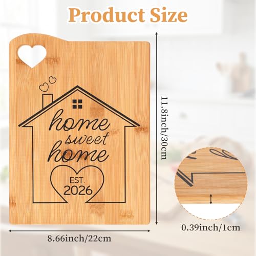 Tabla de cortar rectangular de bambú personalizada miniatura 2