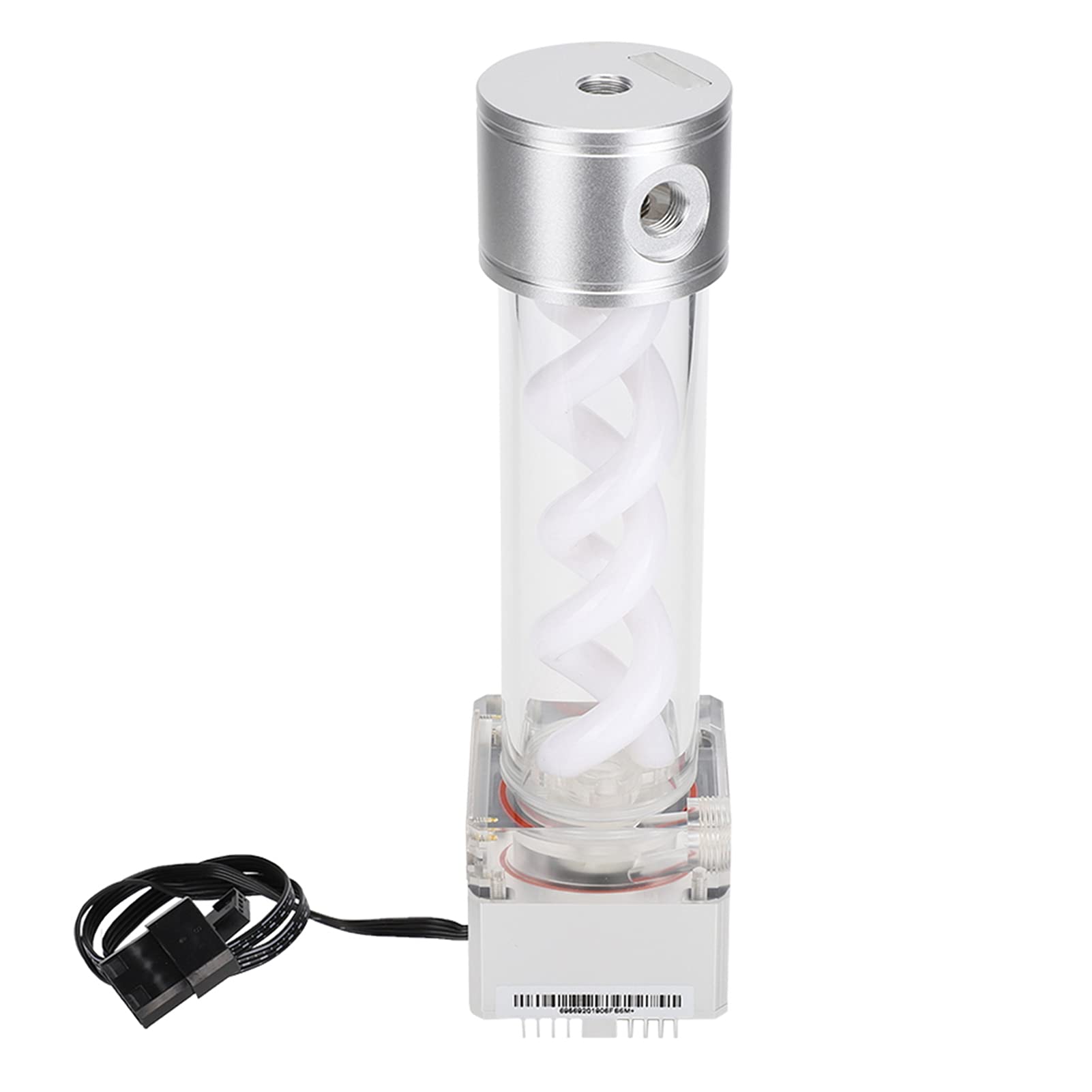 Serbatoio della Pompa di Raffreddamento Ad Acqua PUB‑FS6MB‑24 di Raffreddamento Efficiente per gli Appassionati di PC Anodo in Alluminio Testa 4M 800 L/ora (Argento)