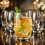 Jogo com 6 Copos de Vidro Havanna 475ml Design Elegante e Resistente Ideal para Suco Água Refrigerante Drinks Café Transparente para Cozinha Bar e Restaurante