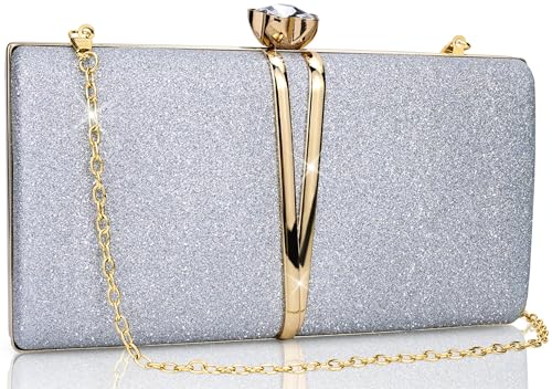 Image of Farcauo Evening Bag Small Clutch Purses Leopard Purse Formal Wedding Handbag for Women Fashion Crossbody Bags With Chain