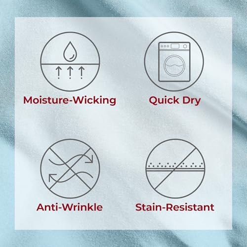 Image of Mellanni Split King Sheets Set - 5 PC Iconic Collection Bedding | Hotel Luxury, Extra Soft, Cooling Bed Sheets - Wrinkle, Fade, Stain Resistant (Split King, Aqua)