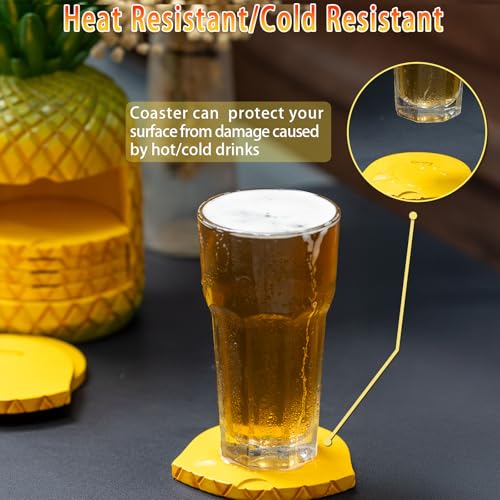Dessous de verre ananas contre les taches de table résine isolante - 7