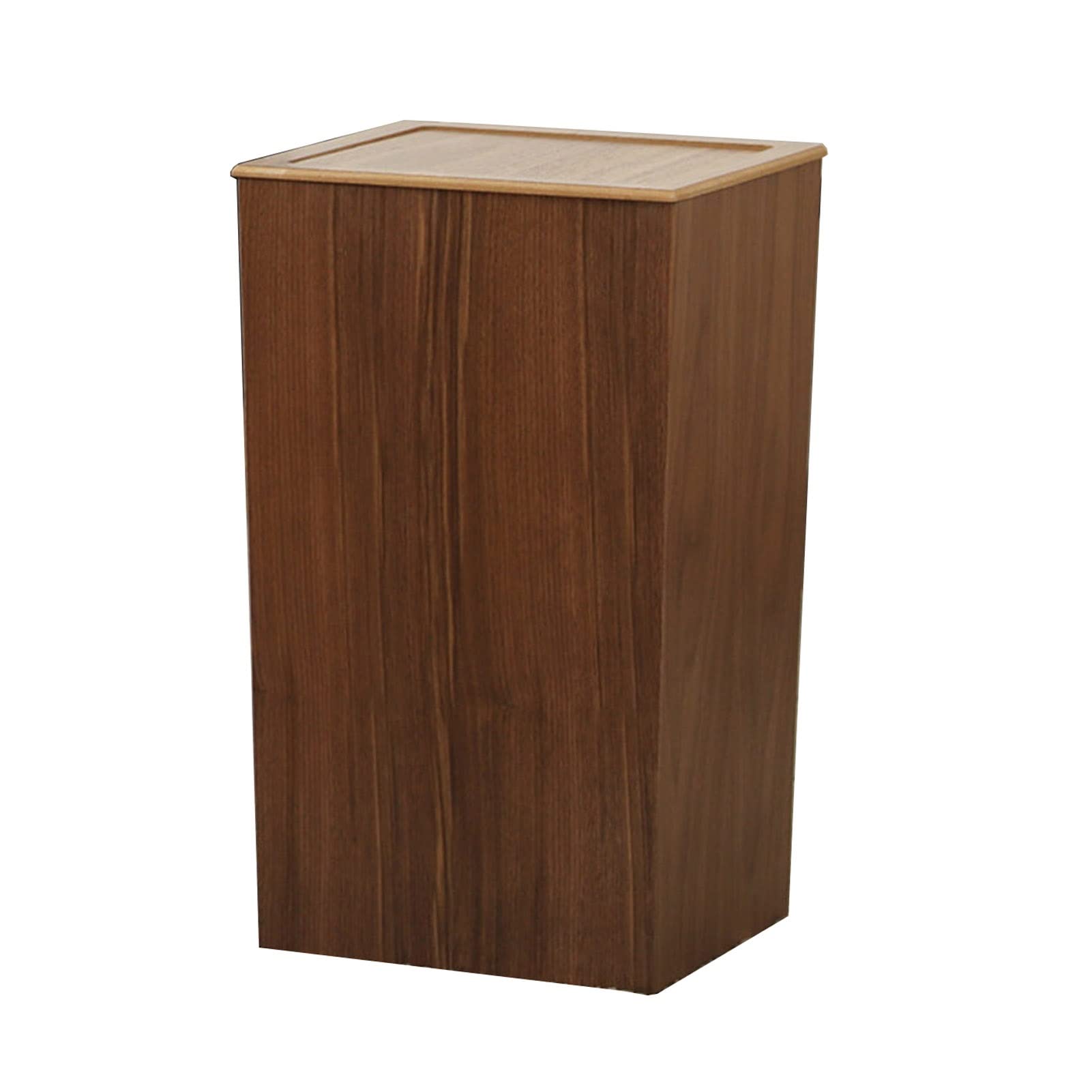 Trash Can Holz Platz Abfalleimer, Haushalt Modernen Abfallkorb, Umweltfreundlich Holz Papierkorb mit Kunststoff Mülleimer, Dunkelbraun