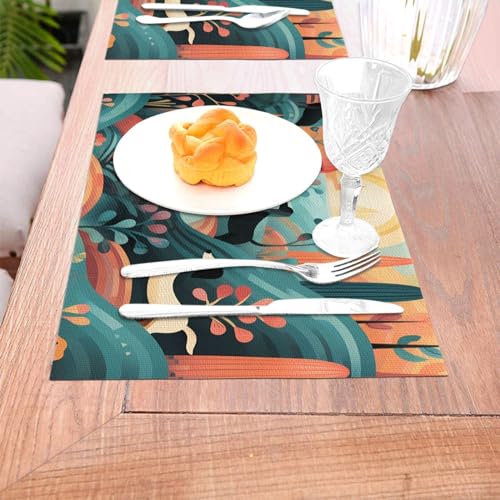 Set de table teckel lavable pour éliminer les taches de cuisine