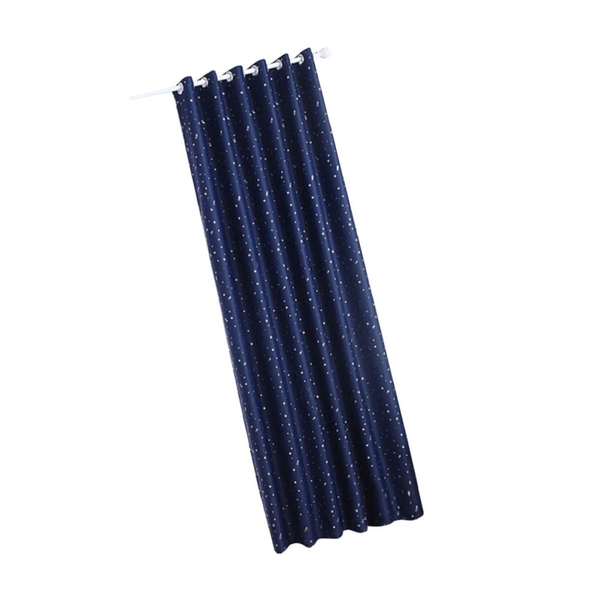 Rideau bleu motif étoile scintillante effet lumineux délicat pour vitrine