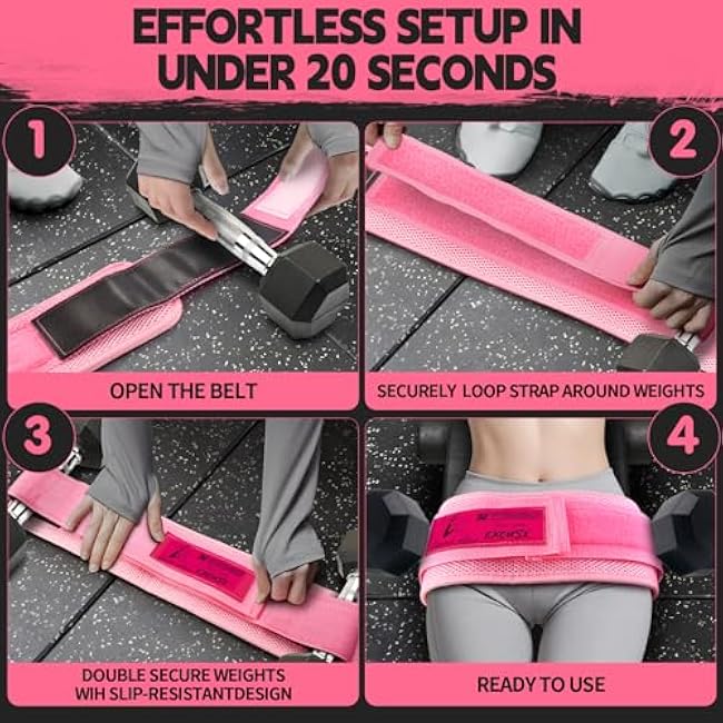 Hip Thrust Belt,Booty Belt for Hip Thrust,Hip Belt Pad for Glute Bridge Butt Workout with Dumbbells Kettlebells for Lunges Reverse Squat