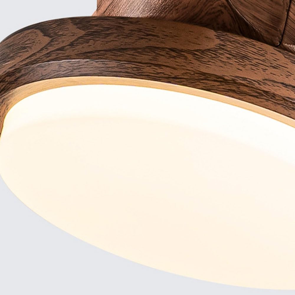 Nowoczesny niskoprofilowy wentylator sufitowy 55 cm ze światłem, ściemniana dioda LED 30 W, cicha, 3-ostrzowa konstrukcja, 6-biegowy pilot zdalnego sterowania, odwracalny do sypialni dziecięcej i