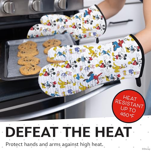 Image of Disney Mickey Silicone Oven Mitts, Set of 2 7 inchx13.5 inch, Heat Resistant 450F