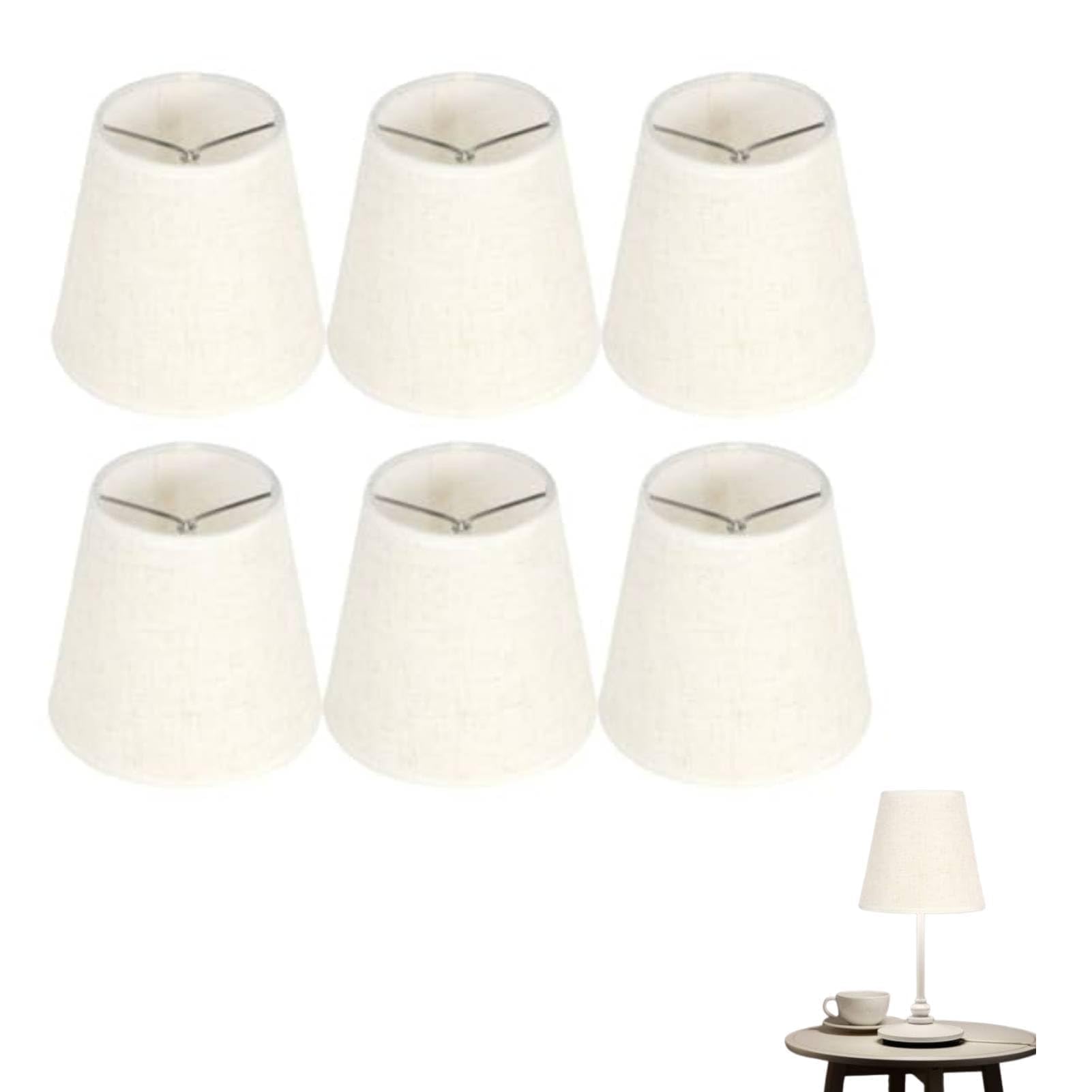 Pince abat - jour, 6 petits abat - jour pince ampoule suspension abat - jour plafonnier bougie abat - jour plafonnier crème abat - jour Suspension Lampe suspension abat - jour