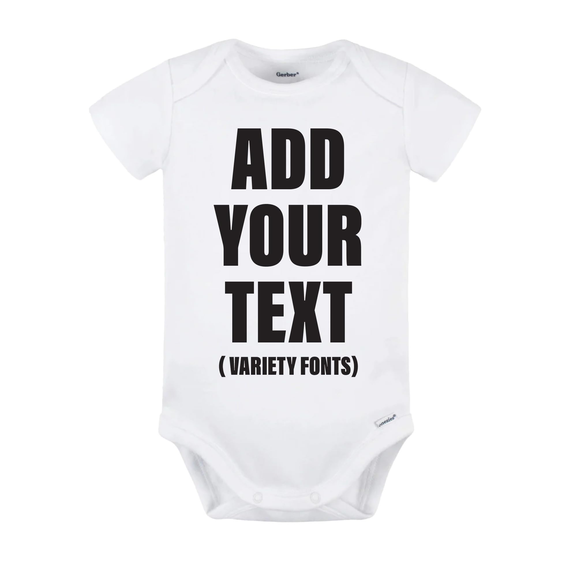 ROKO CLOTHING Made in USA Custom Baby Bodysuit Romper – Personalized Infant One-Piece with Name | Gift for Baby Shower