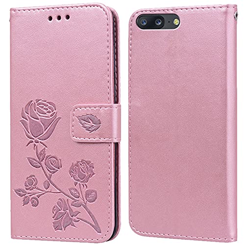 Phone Case for OnePlus 5 with Kickstand,Card Slots,Silicone Bumper,Shockproof,Flip Wallet Leather Protective Cover for OnePlus 5(5.5'')