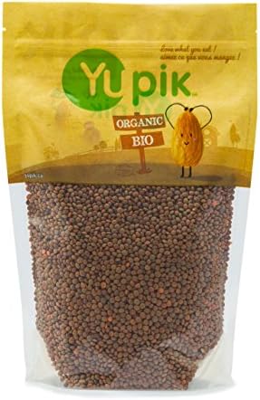 Yupik Organic Lentils, Brown, 2.2 lb, Non-GMO, Vegan, Gluten-Free