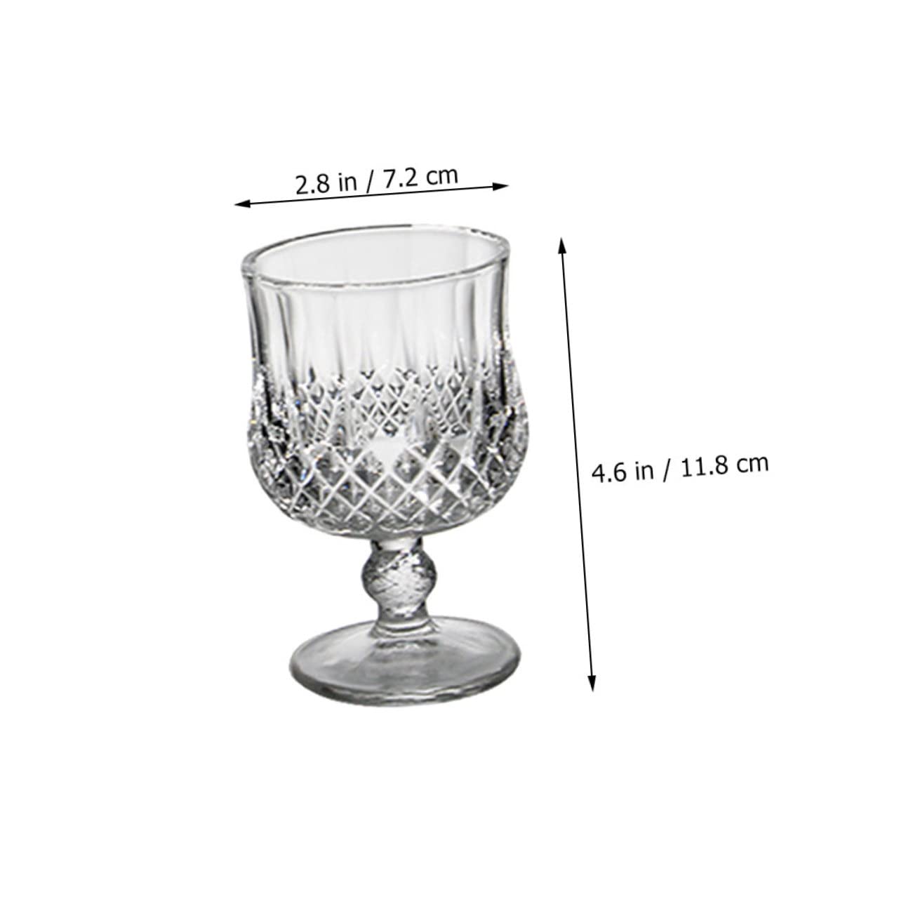 Diamant Weingläser 4 Stück aus Glas für Zuhause und Hotel
