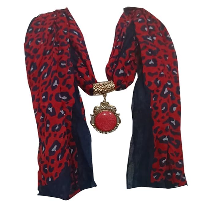 Women & Girls Printed Pendant Necklace Scarf Hijab Stall Wrap Muffler (multicolor9)-picture-16