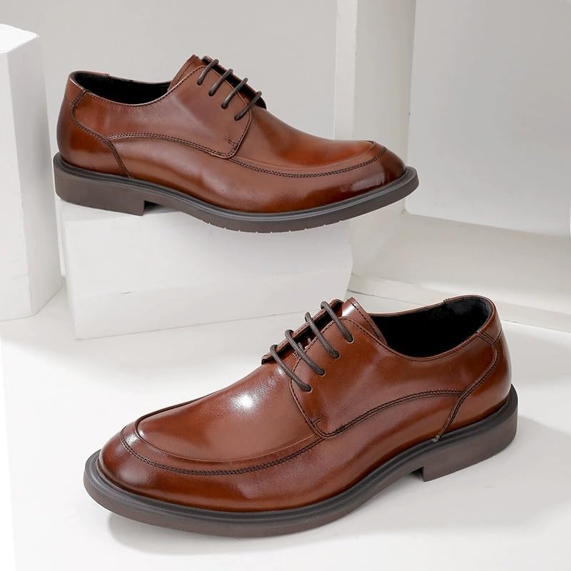 Business Lace-Up Dress Shoes Men British Style Top Grain Leather Formal Wedding Footwear Classic Design2